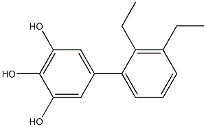 5-(2,3-Diethylphenyl)benzene-1,2,3-triol Struktur