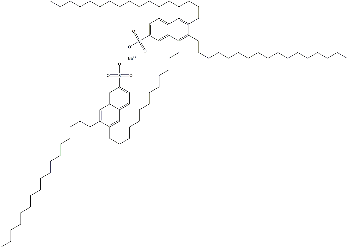 Bis(6,7-diheptadecyl-2-naphthalenesulfonic acid)barium salt Struktur