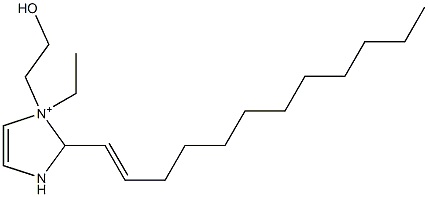 2-(1-Dodecenyl)-1-ethyl-1-(2-hydroxyethyl)-4-imidazoline-1-ium Struktur