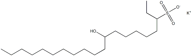 9-Hydroxyicosane-3-sulfonic acid potassium salt Struktur