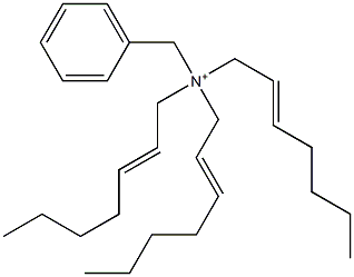 Tri(2-heptenyl)benzylaminium Struktur