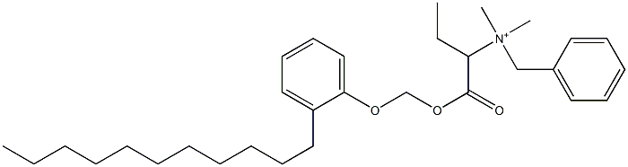 N,N-Dimethyl-N-benzyl-N-[1-[[(2-undecylphenyloxy)methyl]oxycarbonyl]propyl]aminium Struktur