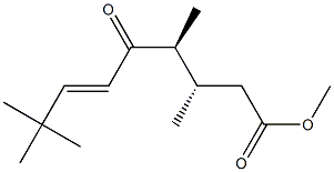 (3S,4S,6E)-3,4,8,8-Tetramethyl-5-oxo-6-nonenoic acid methyl ester Struktur