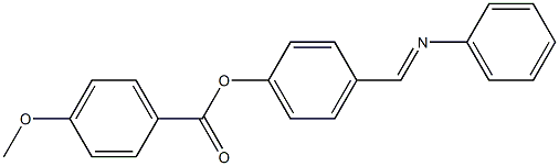 4-Methoxybenzoic acid 4-[(phenylimino)methyl]phenyl ester Struktur