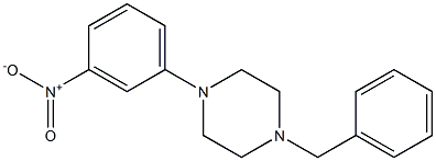 1-(3-Nitrophenyl)-4-benzylpiperazine Struktur