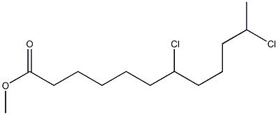 7,11-Dichlorododecanoic acid methyl ester Struktur