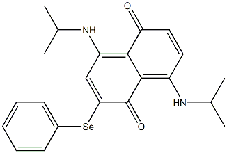 4,8-Bis(isopropylamino)-2-(phenylseleno)naphthalene-1,5-dione Struktur