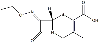 7-[(E)-Ethoxyimino]-3-methylcepham-3-ene-4-carboxylic acid Struktur