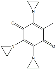 2,5,6-Tris(1-aziridinyl)-3-methyl-1,4-benzoquinone Struktur