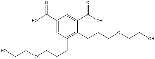 4,5-Bis(6-hydroxy-4-oxahexan-1-yl)isophthalic acid Struktur