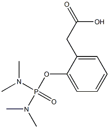 N,N,N',N'-Tetramethyldiamidophosphoric acid 2-(carboxymethyl)phenyl ester Struktur