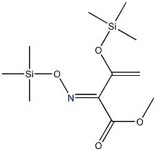 2-(Trimethylsiloxyimino)-3-(trimethylsiloxy)-3-butenoic acid methyl ester Struktur