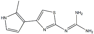 2-[[Amino(amino)methylene]amino]-4-(2-methyl-1H-pyrrol-3-yl)thiazole Struktur