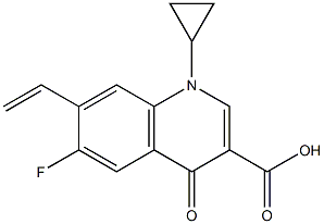 7-Vinyl-6-fluoro-1-cyclopropyl-1,4-dihydro-4-oxoquinoline-3-carboxylic acid Struktur