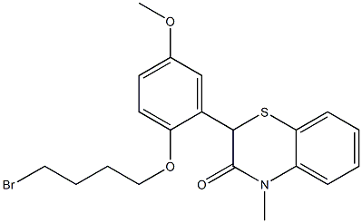 2-[2-(4-Bromobutoxy)-5-methoxyphenyl]-4-methyl-4H-1,4-benzothiazin-3(2H)-one Struktur