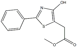 4-Hydroxy-2-phenylthiazole-5-acetic acid methyl ester Struktur