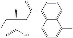 [S,(-)]-2-メチル-2-[2-(5-メチル-1-ナフチル)-2-オキソエチル]酪酸 化學(xué)構(gòu)造式