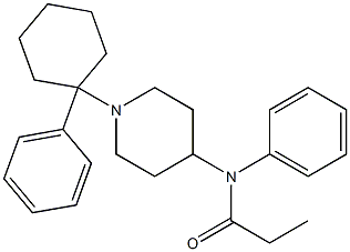 N-[1-(1-Phenylcyclohexyl)-4-piperidinyl]-N-phenylpropionamide Struktur