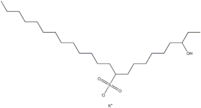 3-Hydroxytricosane-10-sulfonic acid potassium salt Struktur