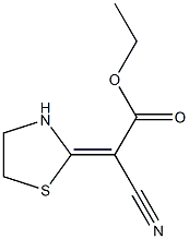 2-[(E)-Ethoxycarbonyl(cyano)methylene]thiazolidine Struktur