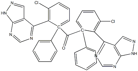 1-Phenyl-1H-pyrazolo[3,4-d]pyrimidin-4-yl(3-chlorophenyl) ketone Struktur