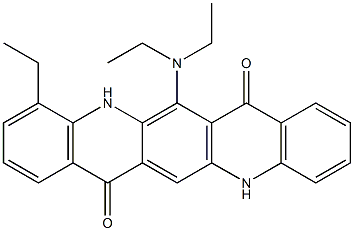 6-(Diethylamino)-4-ethyl-5,12-dihydroquino[2,3-b]acridine-7,14-dione Struktur