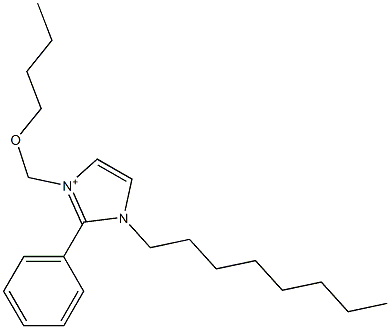 1-Octyl-2-phenyl-3-[(butoxy)methyl]-1H-imidazol-3-ium Struktur