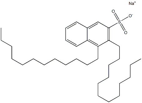 3,4-Didodecyl-2-naphthalenesulfonic acid sodium salt Struktur