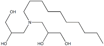 3,3'-(Decylimino)bis(propane-1,2-diol) Struktur