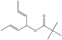 Pivalic acid (2E,5E)-2,5-heptadien-4-yl ester Struktur