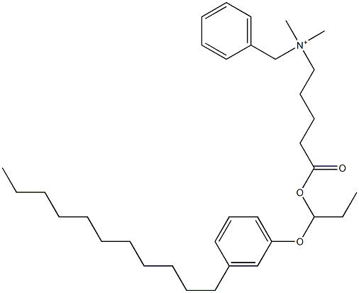 N,N-Dimethyl-N-benzyl-N-[4-[[1-(3-undecylphenyloxy)propyl]oxycarbonyl]butyl]aminium Struktur