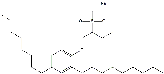 1-(2,4-Dinonylphenoxy)butane-2-sulfonic acid sodium salt Struktur