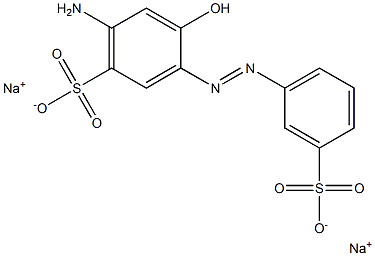 4-Amino-2-hydroxyazobenzene-3',5-disulfonic acid disodium salt Struktur