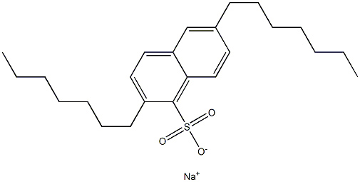 2,6-Diheptyl-1-naphthalenesulfonic acid sodium salt Struktur