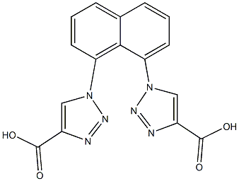 1,1'-(1,8-Naphthylene)bis(1H-1,2,3-triazole-4-carboxylic acid) Struktur