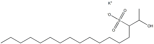 2-Hydroxyheptadecane-3-sulfonic acid potassium salt Struktur