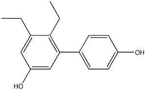 5,6-Diethyl-1,1'-biphenyl-3,4'-diol Struktur