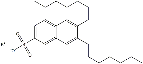 6,7-Diheptyl-2-naphthalenesulfonic acid potassium salt Struktur