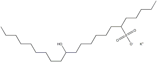 13-Hydroxydocosane-6-sulfonic acid potassium salt Struktur