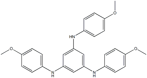 N,N',N''-(1,3,5-Benzenetriyl)tris(4-methoxyaniline) Struktur