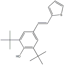 4-[(E)-2-(2-Thienyl)ethenyl]-2,6-di-tert-butylphenol Struktur