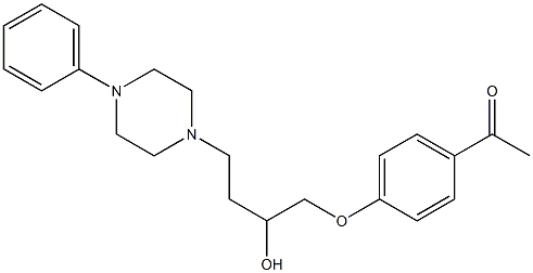 4'-[2-Hydroxy-4-[4-[phenyl]-1-piperazinyl]butoxy]acetophenone Struktur