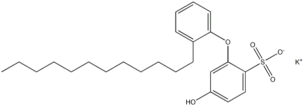 5-Hydroxy-2'-dodecyl[oxybisbenzene]-2-sulfonic acid potassium salt Struktur