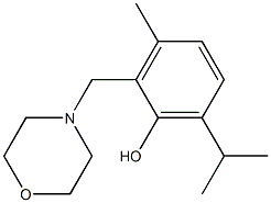 6-Isopropyl-2-morpholinomethyl-3-methylphenol Struktur