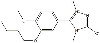 5-(3-Butoxy-4-methoxyphenyl)-1,4-dimethyl-4H-1,2,4-triazol-1-ium-3-olate Struktur