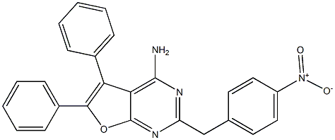 4-Amino-2-(4-nitrobenzyl)-5,6-diphenylfuro[2,3-d]pyrimidine Struktur