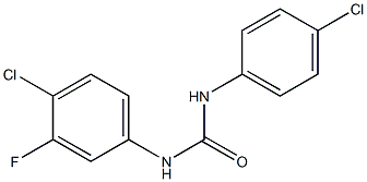 N-(4-Chloro-3-fluorophenyl)-N'-(4-chlorophenyl)urea Struktur