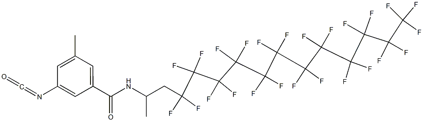 3-Isocyanato-5-methyl-N-[2-(pentacosafluorododecyl)-1-methylethyl]benzamide Struktur