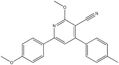 4-(p-Tolyl)-6-(4-methoxyphenyl)-2-methoxypyridine-3-carbonitrile Struktur