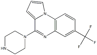 7-Trifluoromethyl-4-(1-piperazinyl)pyrrolo[1,2-a]quinoxaline Struktur